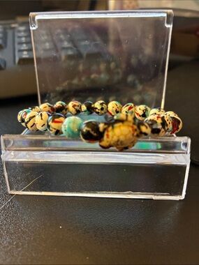 Colorful Speckled Bead Stretch Bracelet